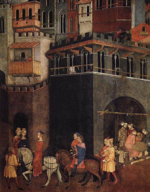 Ambrogio Lorenzetti den goda styrelsen France oil painting art